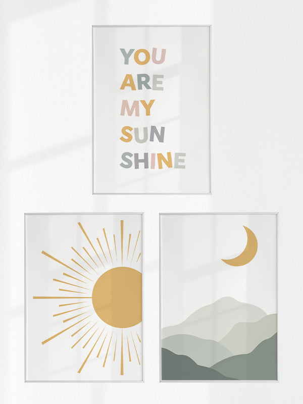 Çocuk Odası Sun Shine Poster Seti A4 Boyutunda